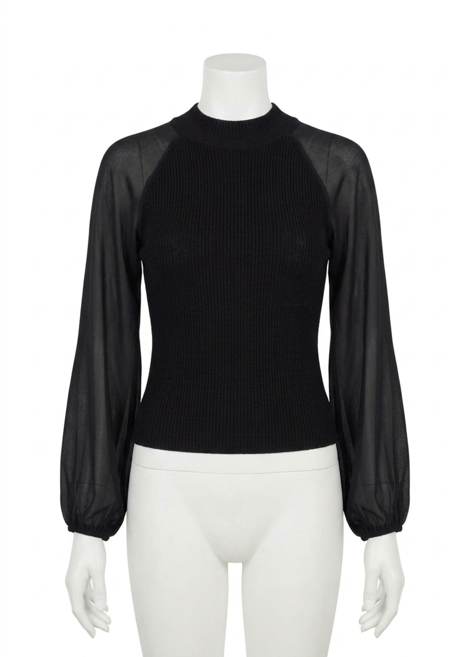 NEW FRENCH CONNECTION melody high neck top in black